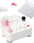 Bobbin Winder for Sewing Machines Easy to Carry Portable Automatic Bobbin Winding Machine with 25Pcs Plastic Bobbins for Sewing and Crafts Use
