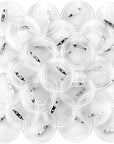 70 Pack Acrylic Design Button Badge, Clear Plastic Craft Button with Pin, Button Pin Badges Kit for DIY Craft Supplies, 2.4 Inch