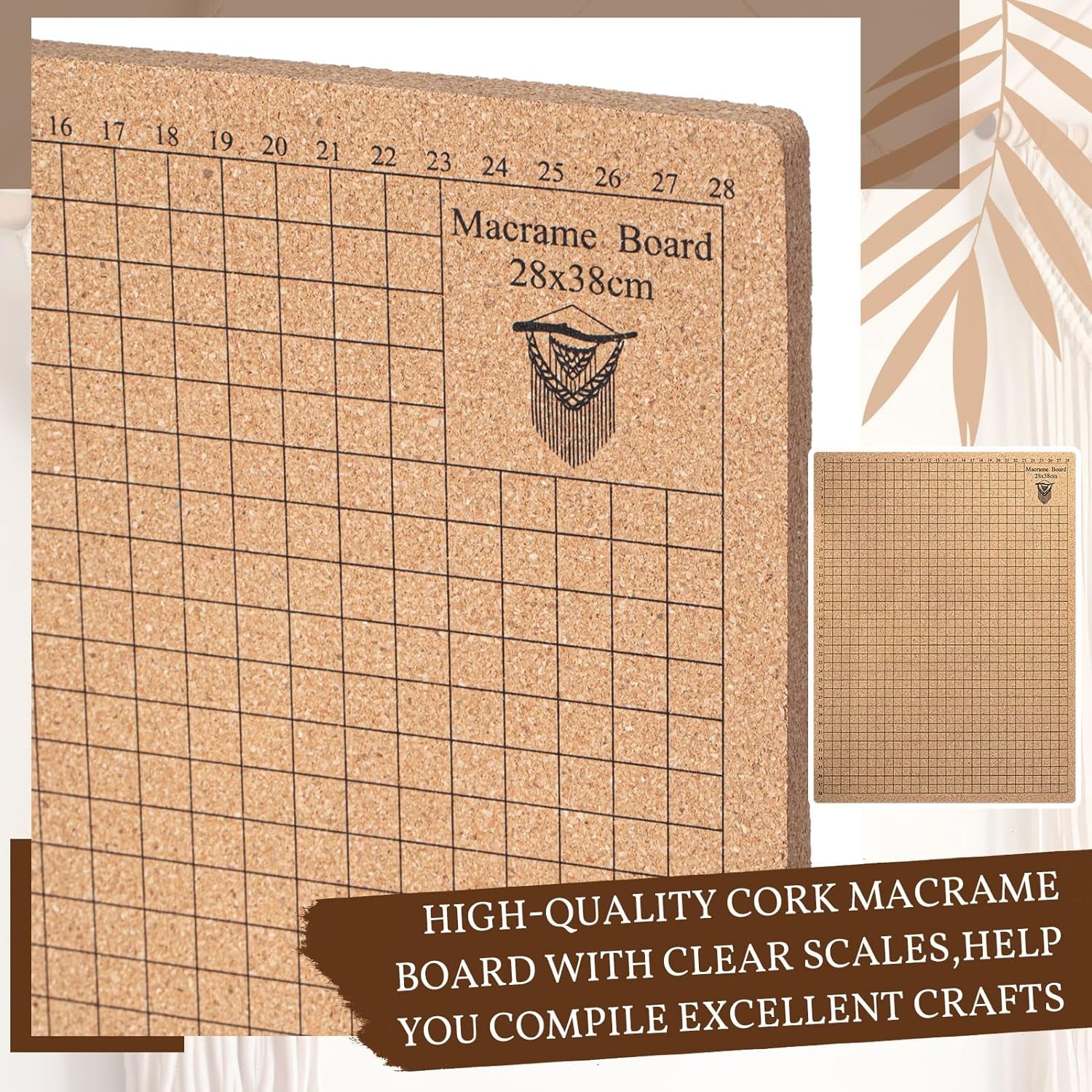 104 Pcs 12X16 Inch Macrame Board and Metal Adjustable Holder with T Pins Clips Macrame Supplies Double Sided Grids Macrame Project Board Macrame Tools for Braiding Cording Bracelet Creating