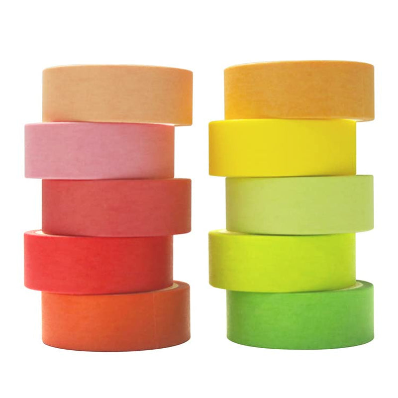 Washi Tape Set 20 Rolls - 15 Mm Rainbow Colors Washi Masking Tape Decorative Tape for Bullet Journal, Planner, DIY Arts Crafts, Scrapbooking, Holiday Decoration