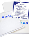Sta-Wet Handy Palette Bundled Set, 8.5In X 7In Airtight Wet Palette, Keep Wet Paint Fresh Days + 30 Sta-Wet Acrylic Paper Refills + 1 Sta-Wet Sponge Refill + NOIS Dry Wipes Pack