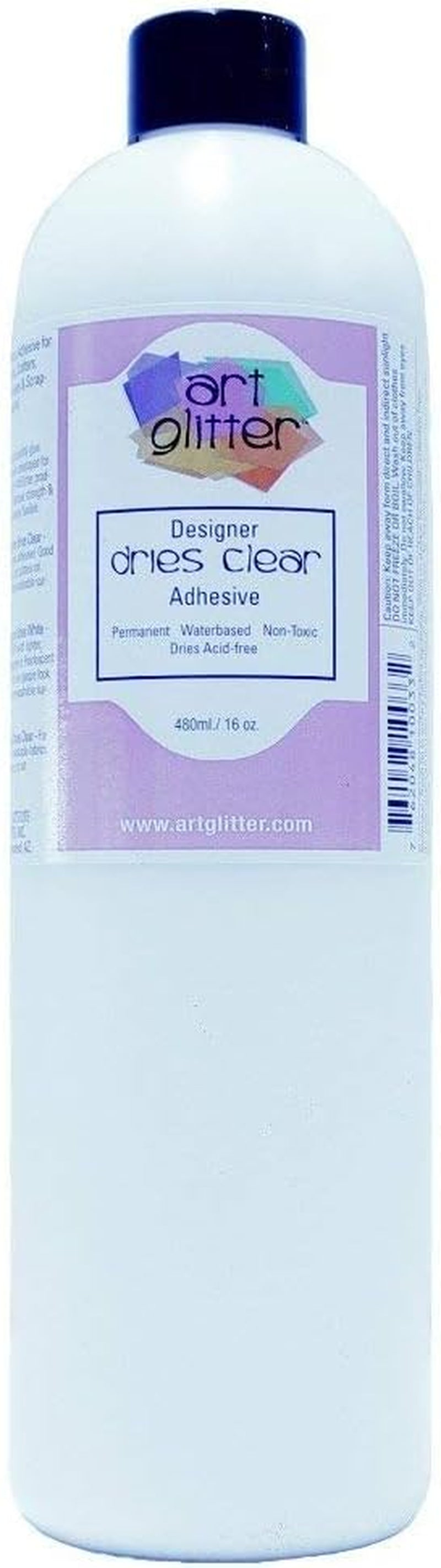 Art Glitter Designer Dries Clear 8OZ Bottle Refill (Flat Cap)