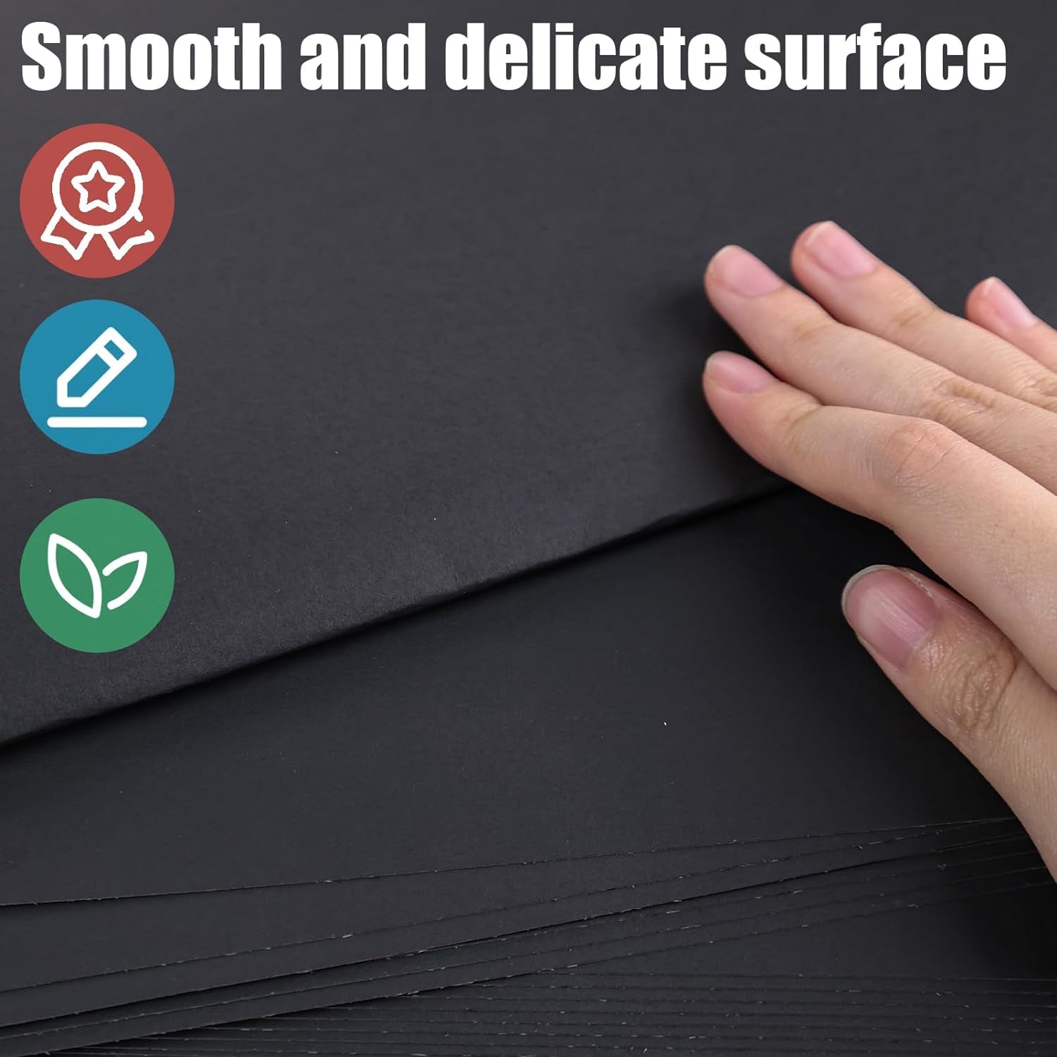 100 Sheets Black Cardstock, 12 X 12 Inch Craft Paper 230Gsm Construction Paper for Crafts Printer Invitations Card Making