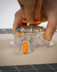 Circle Cutter with 3 Replacement Blades - 1" to 8” Cut Length - Arts and Crafts Paper Cutter - Clear/Orange