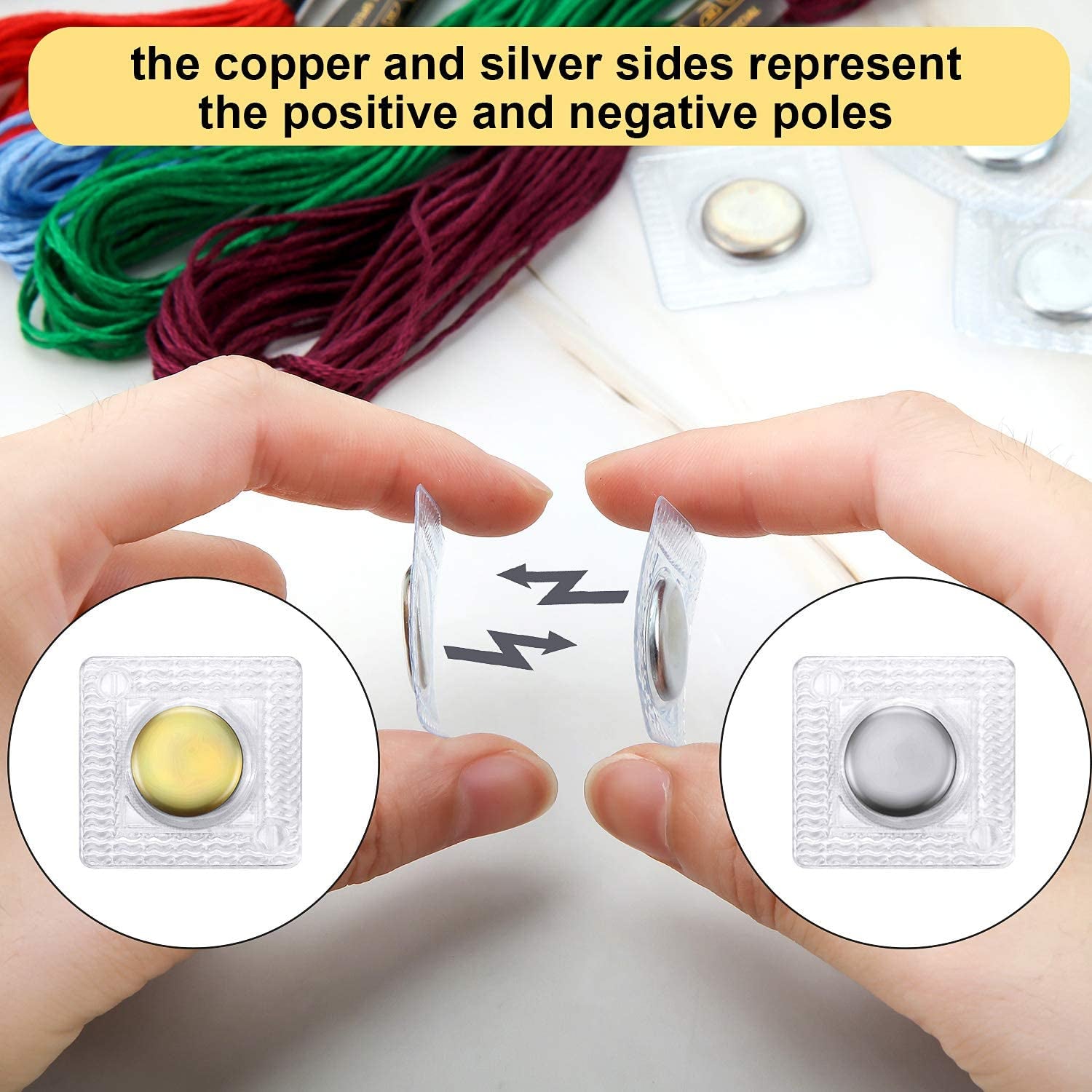 25 Pairs Hidden Sew Magnetic Snap Invisible Hidden Sew in PVC Hidden Purse Closure for Fastener Handbag Cloth Clasp DIY Craft Sewing Tools