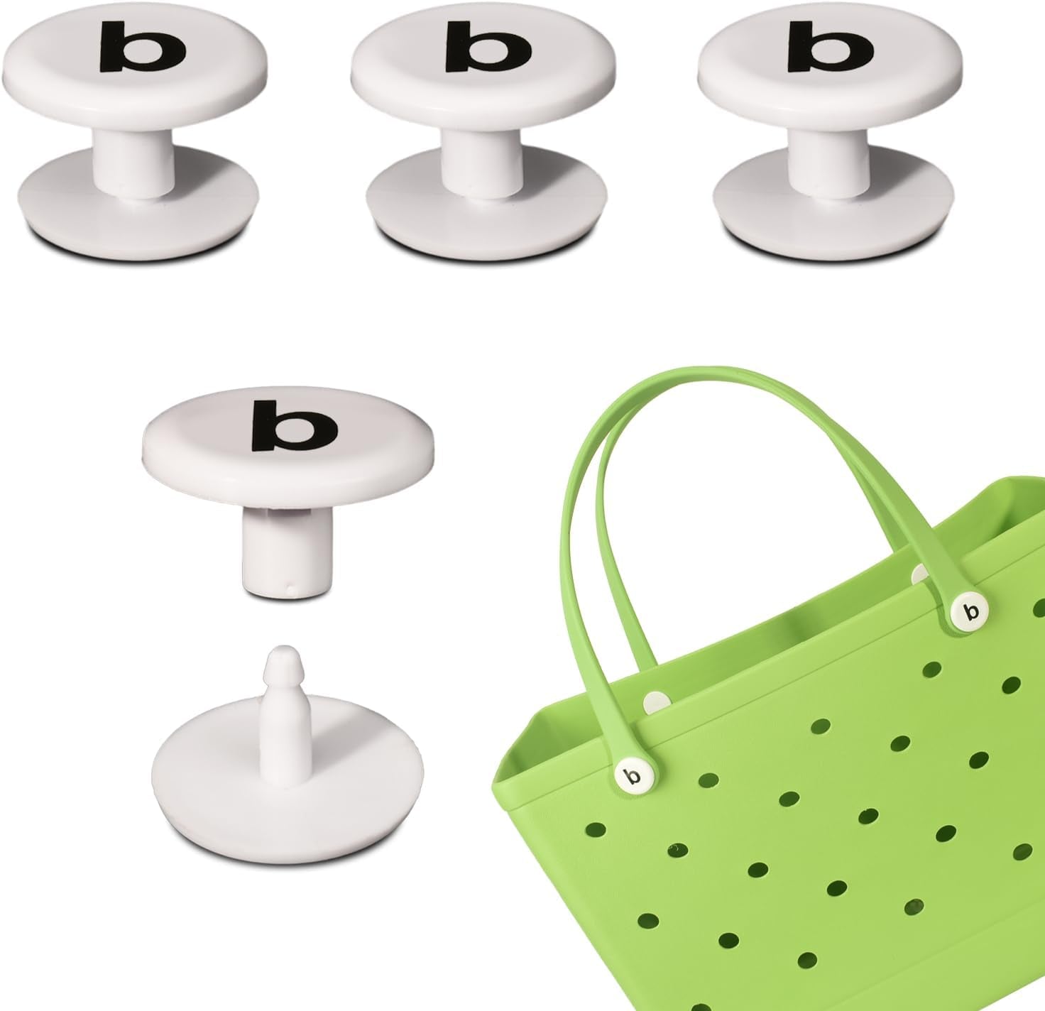 Replacement Rivets for Bogg Bag,4 Pack Blank White Replacement Rivets for Beach Tote Bag Repair Buttons for Handle Straps Accessories