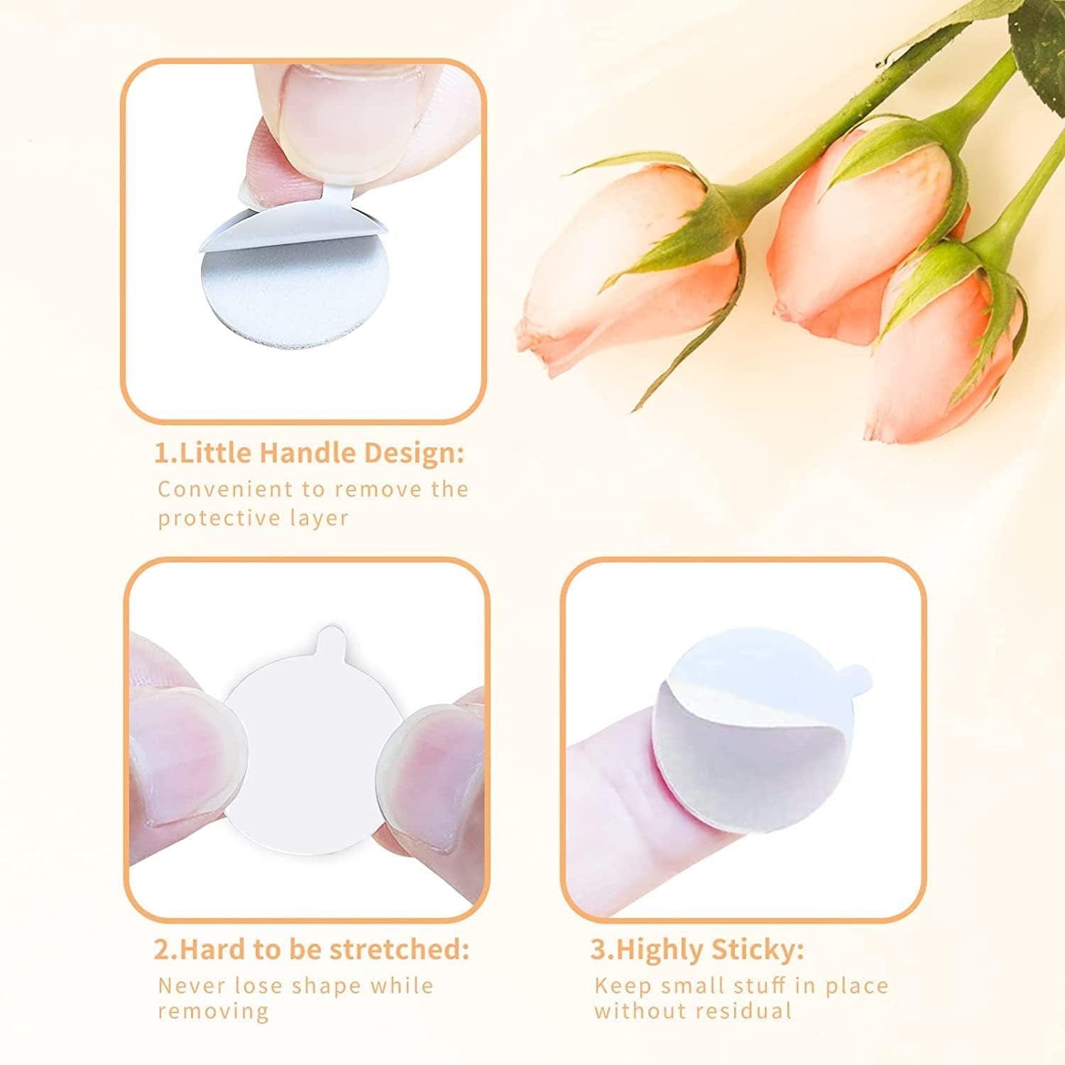 200 PCS Wick Stickers for Candle Making, Double-Sided Heat Resistant Candle Wick Stickers, Adhere Steady in Hot Wax Wick Stickers