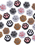 28Pcs Paw Print Patches for Clothing, Iron On/Sew on Embroidery Applique Patches, Cute Paw Decorating DIY Craft Patches for Dresses Jeans Hats Shoes Shirts Jackets Backpacks