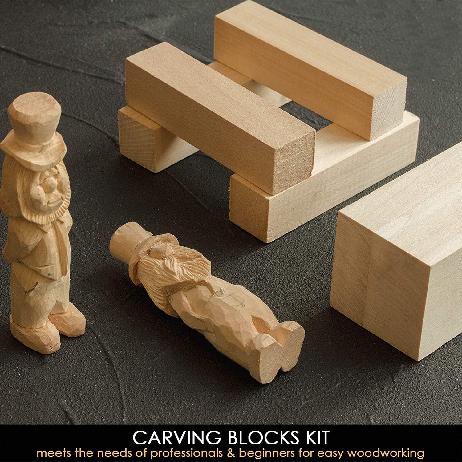 Wood Carving Kit S16 Wood Whittling Kit for Beginners Kids Wood Carving Set - Whittling Knife, Chip Wood Carving Knife, Basswood Carving Blocks Wood for Carving Knives Whittling Tools