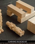 Wood Carving Kit S16 Wood Whittling Kit for Beginners Kids Wood Carving Set - Whittling Knife, Chip Wood Carving Knife, Basswood Carving Blocks Wood for Carving Knives Whittling Tools