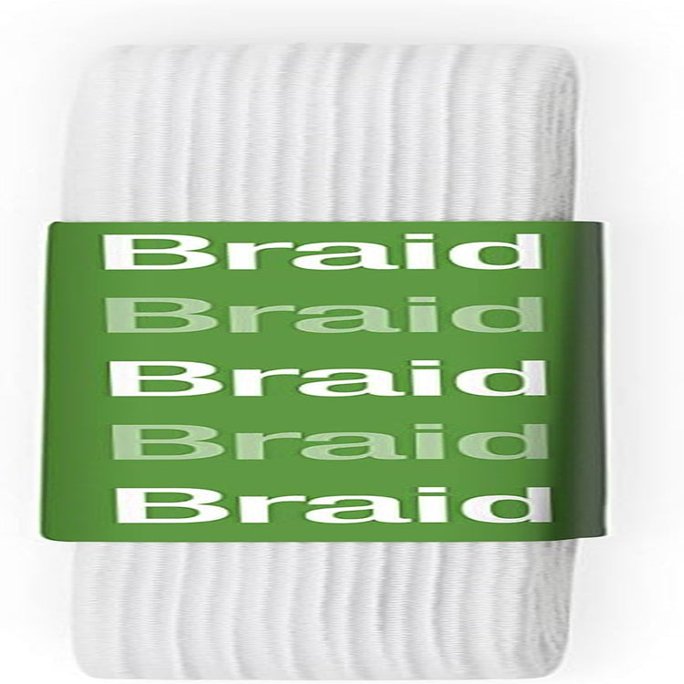 9332W Braided Elastic, 1/2-Inch by 1-1/2-Yard, White