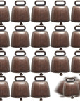 18PCS Cow Horse Sheep Grazing Copper Bells Small Brass Bells Cattle Goat Farm Loud Bronze Bell Long Distance Horse Sheep Iron Bells for Christmas Decoration (Red Bronze)