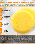 12 Pcs Face Paint Sponges for Acrylic Painting - Face Painting Sponges Pottery Sponges for Clay Tack Sponges Yellow Sponges for Painting - Small Sponges Craft Sponges round Soft Sponge Art Sponges