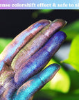 Mica Powder,Intense Chameleon Powder, Ultra Fine Colorshift Mica Powder for Epoxy Resin Crafts/Tumblers, Chrome Pigment Powder for Chameleon Nail Art/Paints/Soap Making