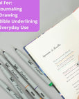 - Fineliner Pens, 0.2 Mm, 6 Pack, Ultra Fine, No Bleed for Bible, Assorted Colors, Art Pens, Fine Point for Drawing, Sketching, Liner