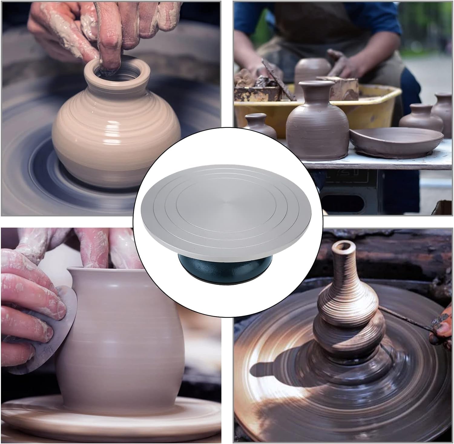 Large 12 Inch Sculpting Wheel, Heavy Duty Banding Wheel All Metal Construction Turntable with Ball Bearings