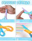 6 Pack Plastic Safety Scissors, Toddlers Training Scissors, Pre-School Training Scissors, Children Safety Learning Scissors