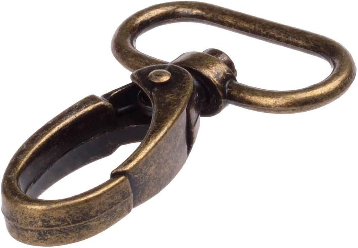 1-Inch Silver Curved Lobster Clasps Swivel Trigger Clips Snap (Pack of 20)