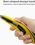 Professional Acrylic Plexiglass Sheet Cutter Scoring Knife Tool,With a Curved Handle,It Is More Convenient to Use.One Handle,11 Blades.(Yellow)