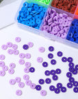 5000+Clay Beads Bracelet Making Kit, Flat round Spacer Beads Heishi for Bracelets Jewelry Making Kit Earring DIY Crafts Holiday Gift