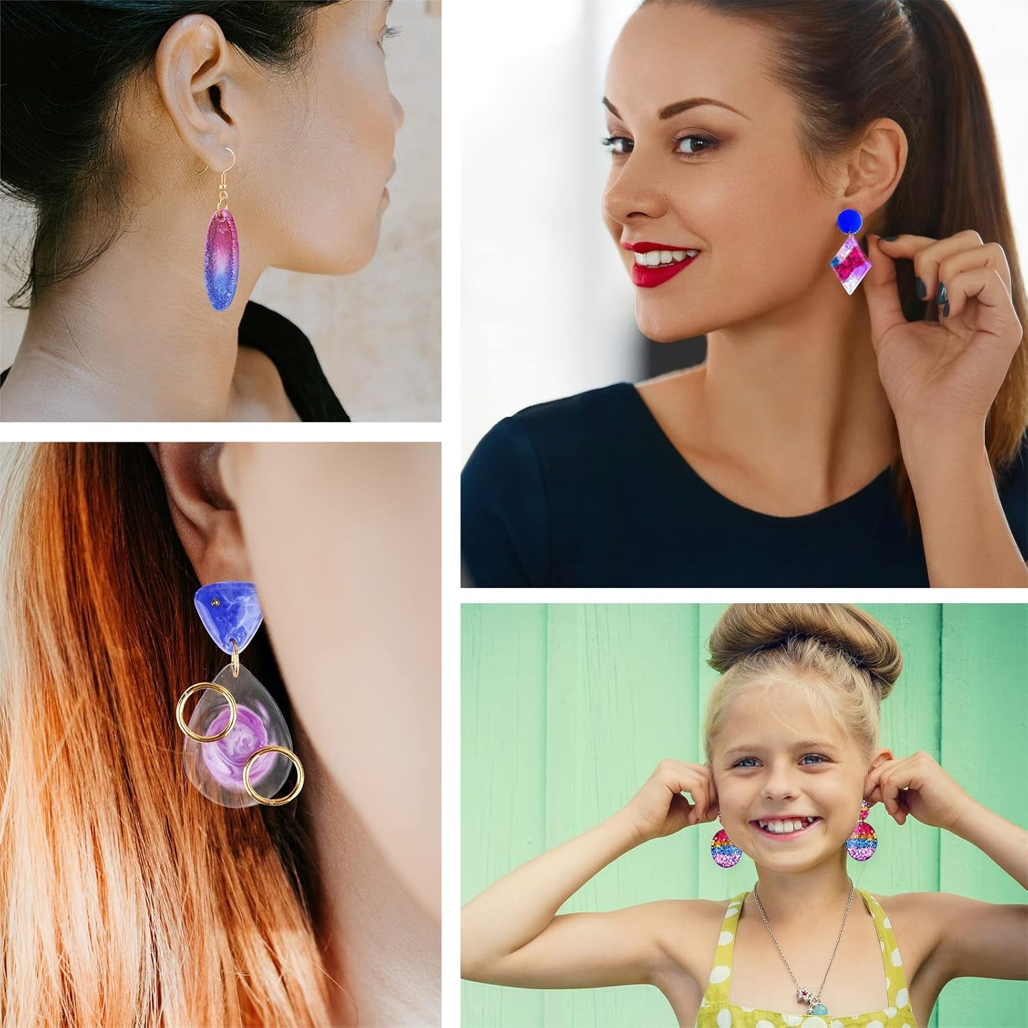 Resin Earring Mold, 171 Pcs Resin Jewelry Molds Making Kit with 11 Pack Variety Shape Resin Molds Silicone, Earring Molds for Epoxy Resin, Pendant, Earrings, Necklace, Keychains