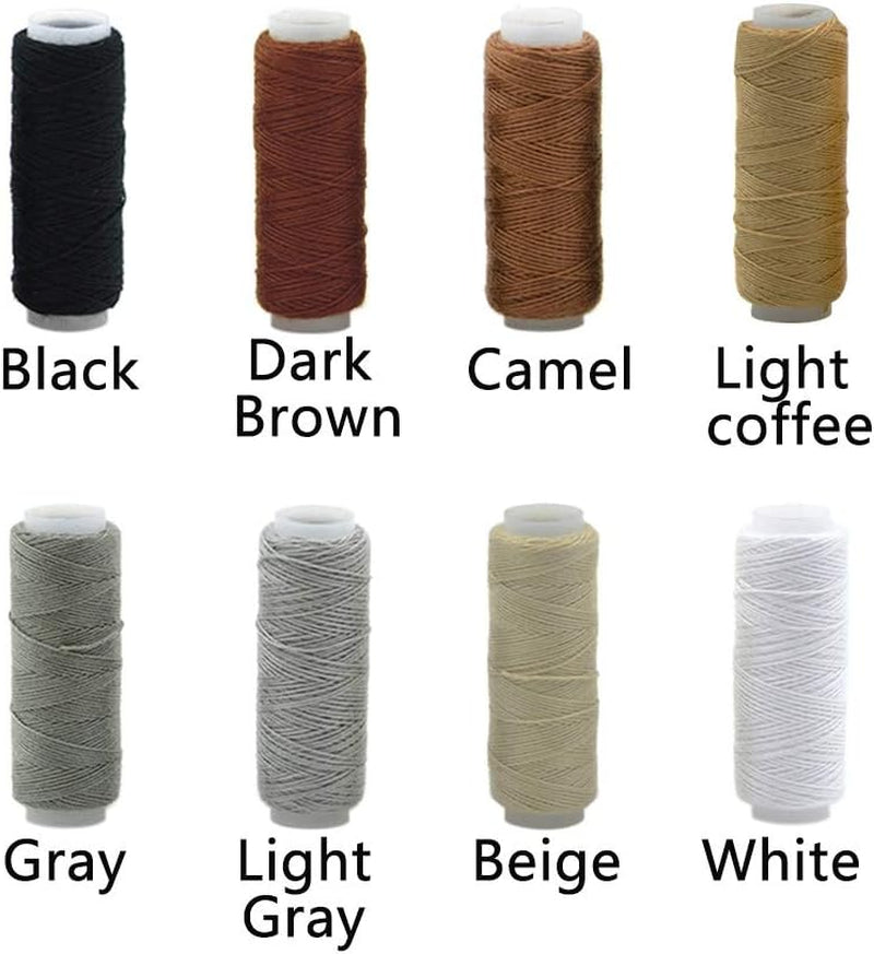 Upholstery Repair Kit 29-Pack, Leather Craft Tool Kit Leather Hand Sewing Needles Canvas Thread and Needles Tape Measure Large-Eye Stitching Needles for Leather Repair