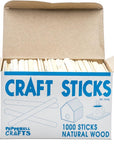 Natural Wood Craft Sticks, 4.25 Inch Popsicle Sticks for Ice Cream, Crafts, Waxing, Art Projects & Party Food Labels (1,000 Sticks)