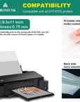 DTF Transfer Film(8.3" X 11.7")20 Sheets PET Direct to Film Heat Transfer Paper for All DTF&DTG Printer,Matte DTF Film for Sublimation Black White Light Dark Fabric T-Shirt