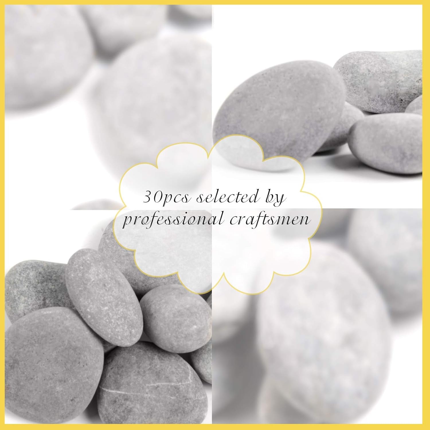 30 Rocks for Painting, 1.2-3.5 Inches Painting Rocks Bulk, Smooth River Rocks for Painting, Craft Rocks for Painting, Kindness Rocks, Outdoor Garden Rock Art, Kids Crafts Painting Rock