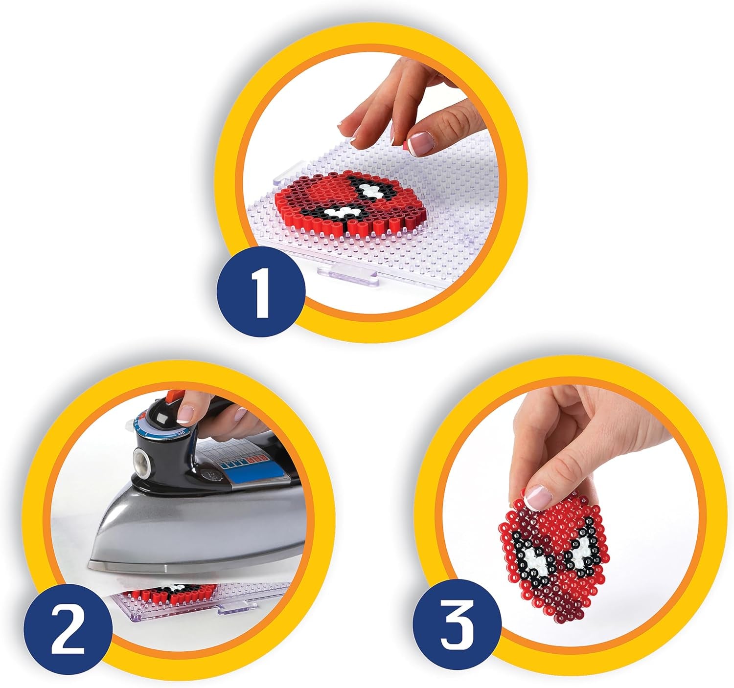 Marvel'S Spider-Man Deluxe Box Fused Bead Kit, 12 Unique Patterns with Pegboard, Multicolor 4453 Pieces