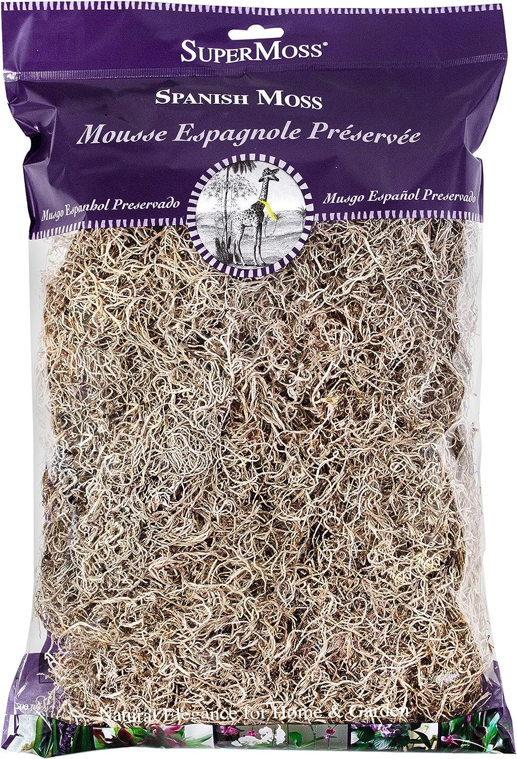 (26911) Spanish Moss Dried, Natural, 8 Ounces