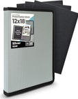 11X17 Art Portfolio Binder with Mounting Paper - (Ruby) Large Portfolio Folder for Artwork Displays 48 Pages, 11 X 17 Presentation Folder with Plastic Sleeves, Portfolio Binder Organizer