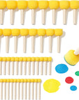 5 Pcs Foam Paint Brushes, 2 Inch Foam Brush, Wood Handle Foam Brushes for Staining, Sponge Paint Brush, Foam Brushes for Staining, Varnishes, and DIY Craft Projects