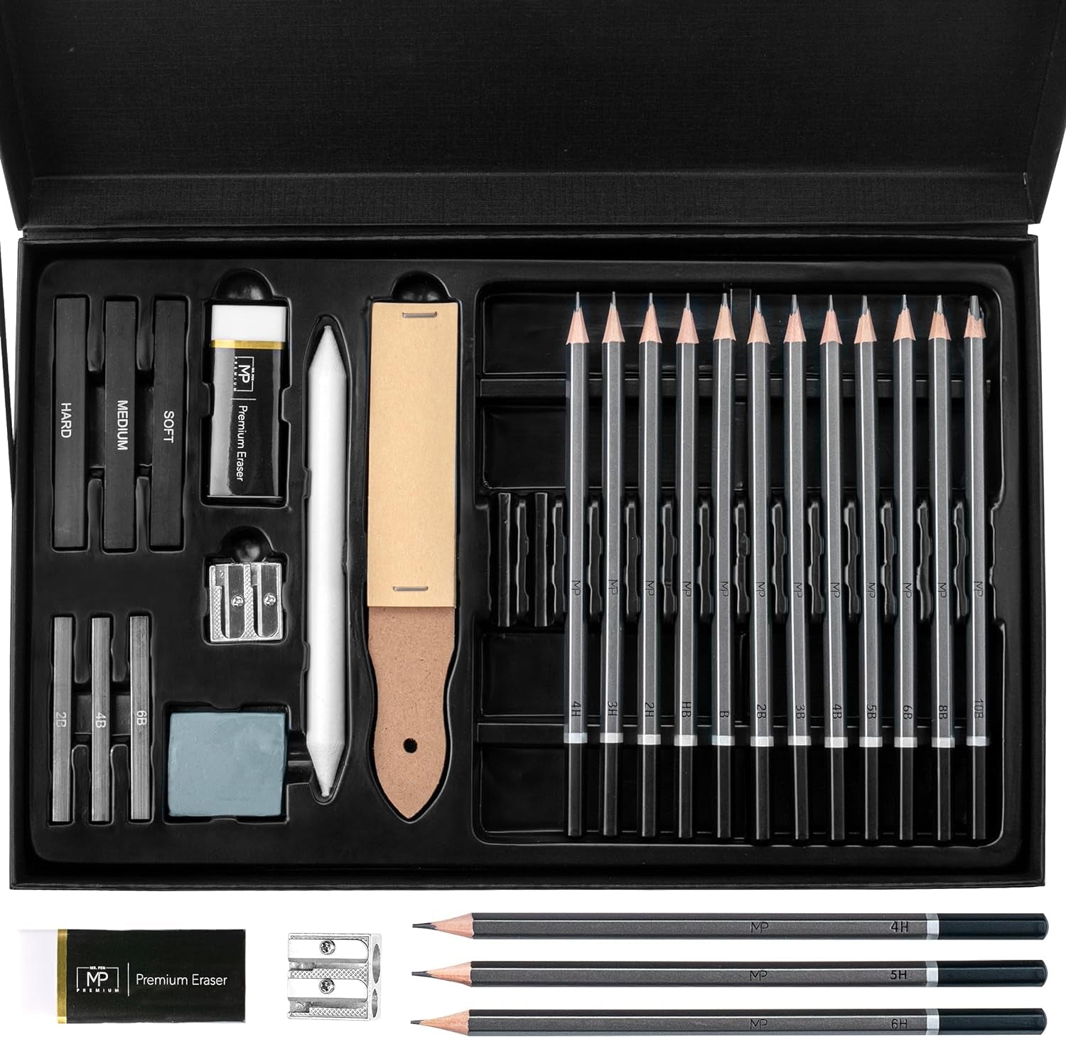 - Sketch Pencils for Drawing, 19 Pcs, Drawing Pencils for Sketching with Graphite Sticks, Erasers and Sharpener, Sketching Pencils, Art Pencils for Sketching, Graphite Pencils, Artist Pencils