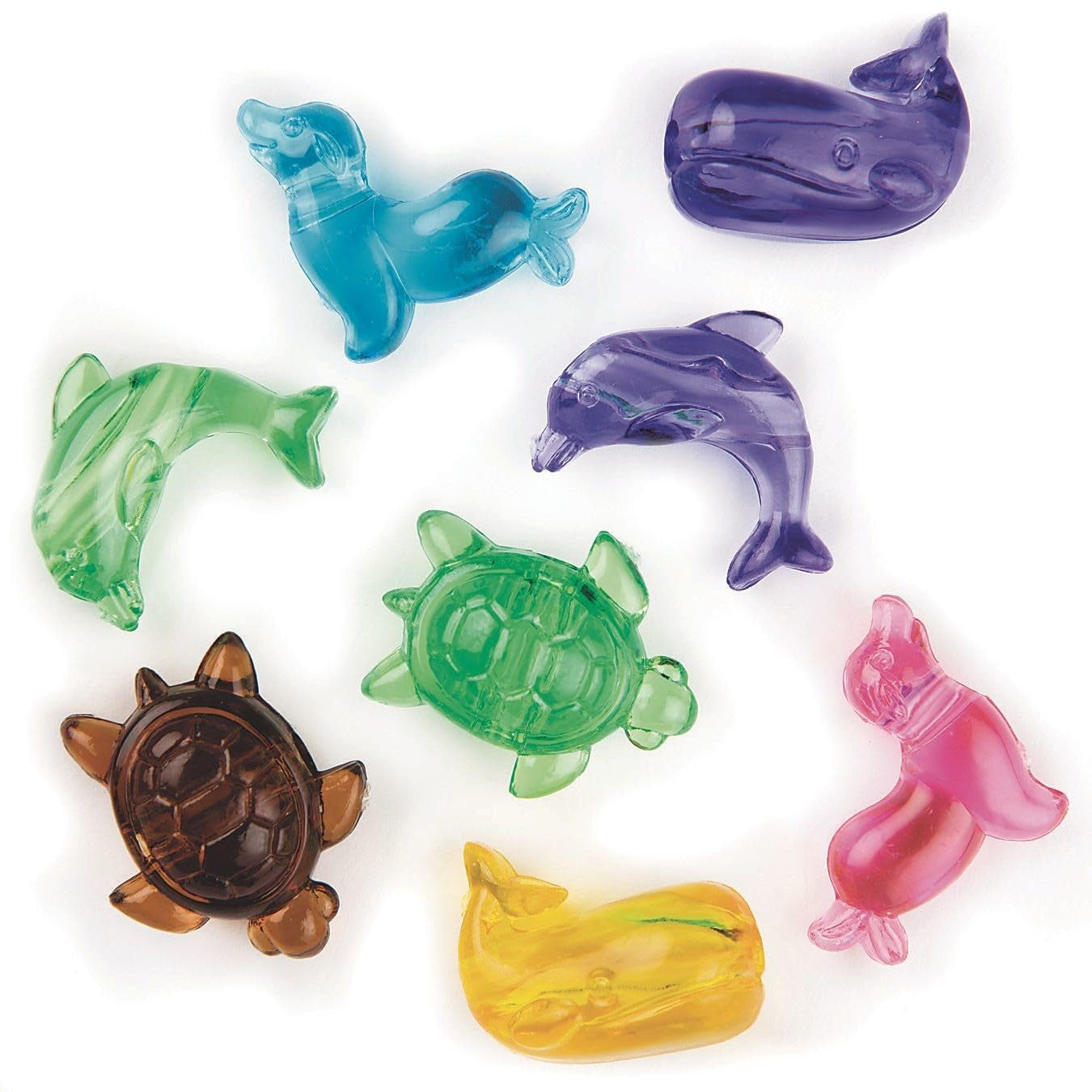 Sealife Bead Mix. Includes Whale, Turtle, Dolphin, & Seal. Large 25Mm Size with 4Mm Hole Makes Stringing Easy. Mix with Pony Beads for Kids Jewelry. Approx. 120 Beads per 1/2-Lb Bag.