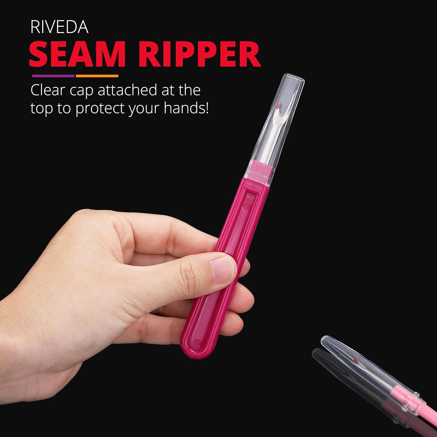 Seam Ripper 2 Pack - Thread Cutter and Threadripper for Crafting Notions &amp; Quilting - Seam Rippers for Sewing, Unpicker Sewing Accessories and Supplies for Needlework, DIY Craft