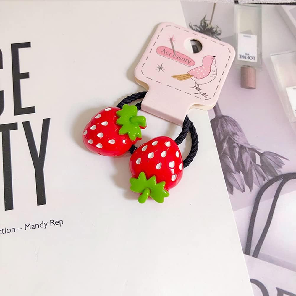 Rurili Mini Resin Strawberry Flat Back for Scrapbooking Embellishment DIY Craft Decors Hair Accessories 50 Pcs（A）