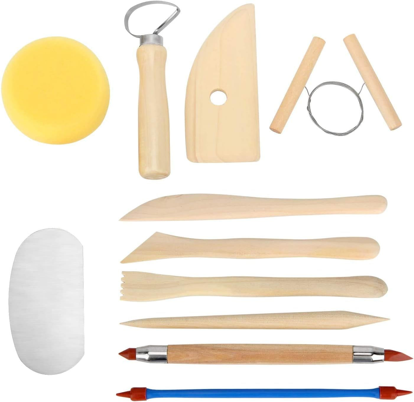 30Pcs Clay Tools, Pottery Tools and Clay Sculpting Tools for Adults, Pottery Kit, Polymer Clay and Air Dry Clay Tools for Ceramics &amp; Pottery Clay, Pottery Tool Kit for Craft Supplies
