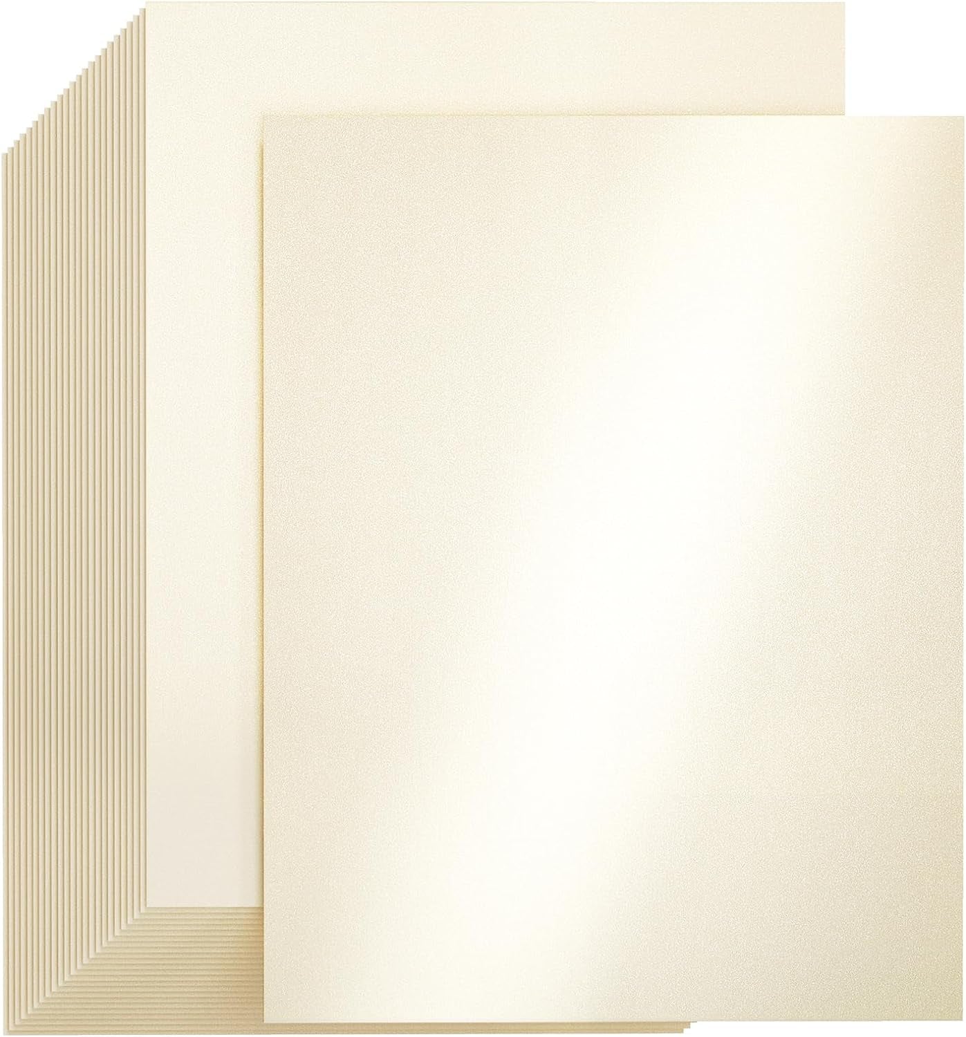 25 Sheets White Shimmer Cardstock 8.5 X 11 Cardstock Paper, Thick Cardstock 92Lb/250Gsm Card Stock Printer Paper, Cover Stock Metallic Paper for Christmas Card Making, Invitations, DIY Crafts