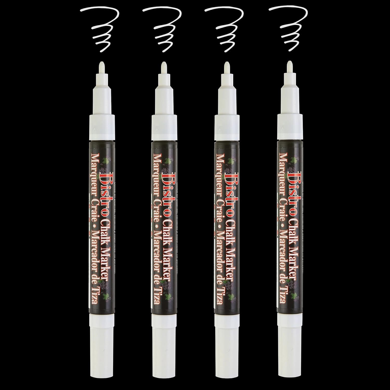 Bistro Chalk Marker Fine Point Set 4/Pkg - White