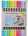 Artist Set of 20 Original Doodle Wash-Out Fabric Marker Set - Double-Ended Felt Tips in Handy Storage Box