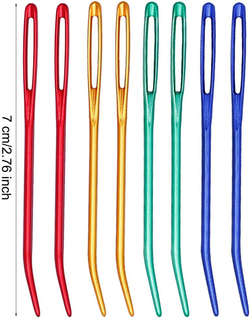 Yarn Needle,Weaving Needle Tapestry Needle Bent Needles for Crochet Large Eye Darning Needles with Storage Box for Knitting Crochet(Random Color)