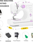 Sewing Machine for Beginners, Mini Sewing Machine with 12 Built-In Stitches, Kids Sewing Machine with Foot Pedal, High-Low Speeds, Portable Sewing Machines and Sewing Enthusiasts (505)