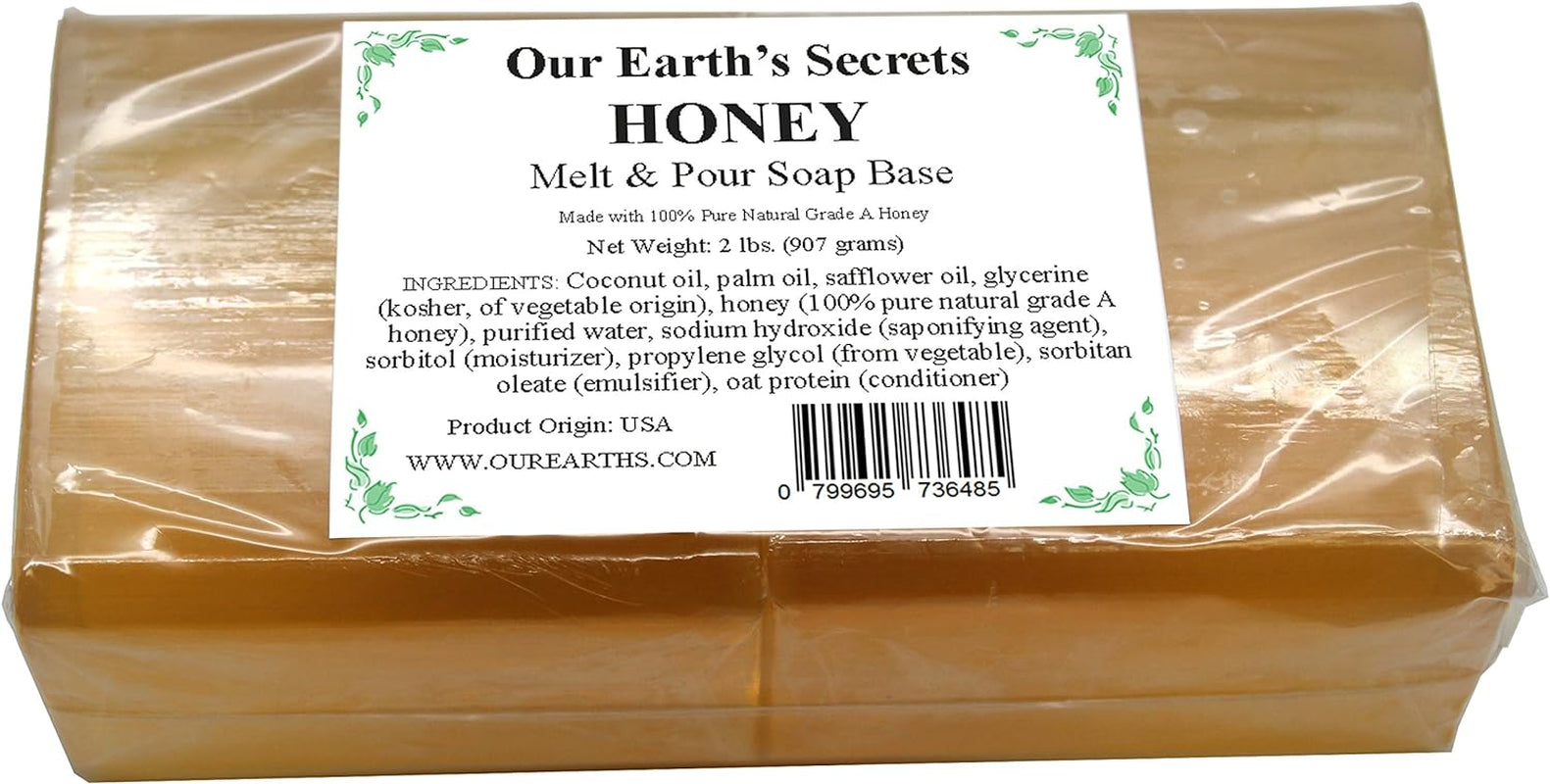 Honey - 2 Pound Melt and Pour Soap Base -
