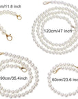 4PCS DIY Imitation Pearl Beads Short Long Handle Shoulder Cross Body Bag Handbag Chains Accessories with Metal Buckles