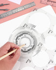 Circle Template Circle round Stencil Templates for Drafting for Office and School Building Formwork Drawings Templates, Large and Small Size, 3 Pack