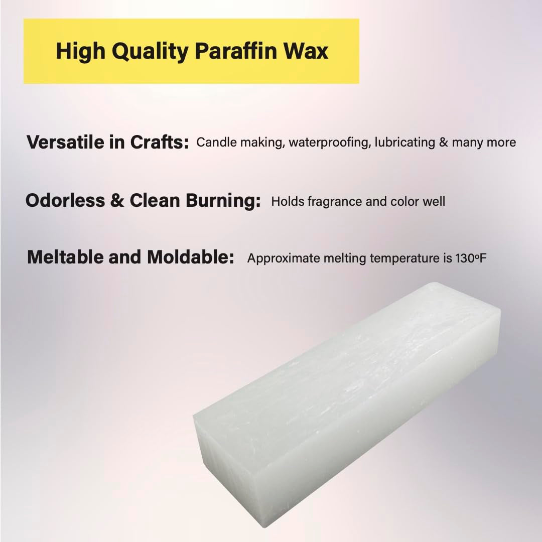 Paraffin Wax - 1 Lb Refined General Purpose Paraffin Wax - Pure Wax for DIY Candle Making, Canning, Waterproofing, Metal Preservation and More