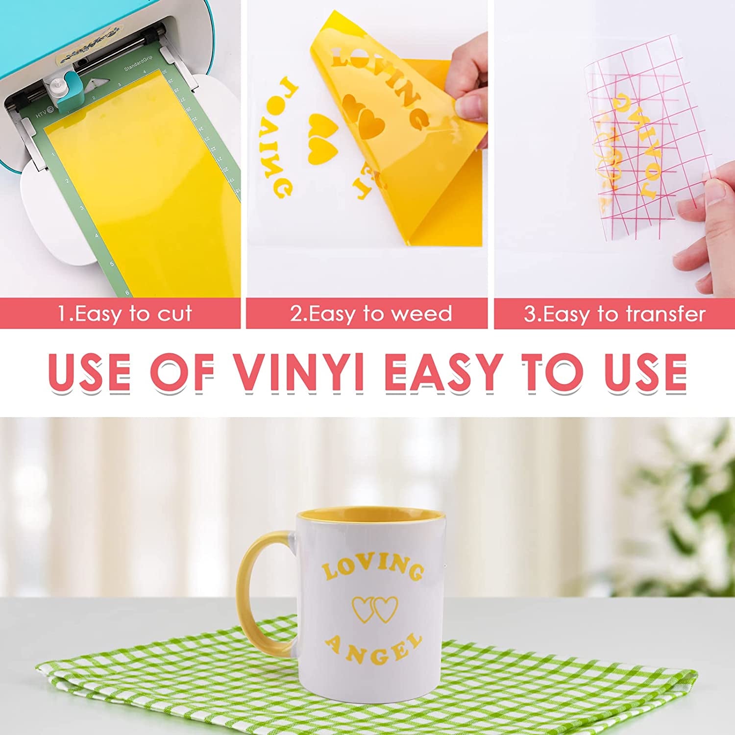 Accessories Bundle for Cricut Joy and Supplies Include Weeding Tools, Heat Transfer, Adhensive Vinyl Sheets for Starter Kit-38Pcs