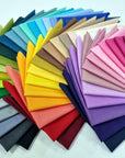 100% Cotton 50 PCS 8 X 8 Inches (20Cm X 20Cm) Softnes Cotton Fabric Bundle Squares for Quilting Sewing Fabric Squares for Craft Patchwork Fabric Set Turkish Quality (50 Solid Color Fabric Set)