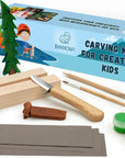Wood Carving Kit for Kids & Beginner DIY08 - Wood Whittling Kit for Kids Woodworking Starter Kit Hobby Kits for Boys Wood Crafts Projects DIY Gifts, Carving Set Whittling Knife & Basswood